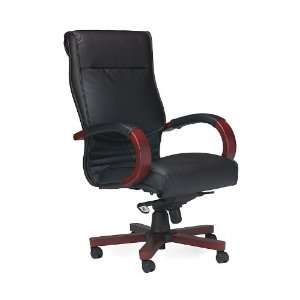   Mayline Mercado Corsica Wood Leather Office Chair