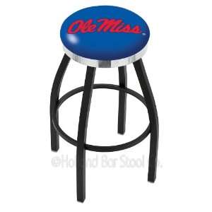University of Mississippi 30 inch Swivel Bar Stool with Chrome Accent 