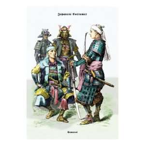  Japanese Costumes Samurai , 18x24
