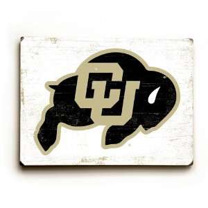  University of Colorado, Buffalo Wood Sign (9 x 12)(Solid 