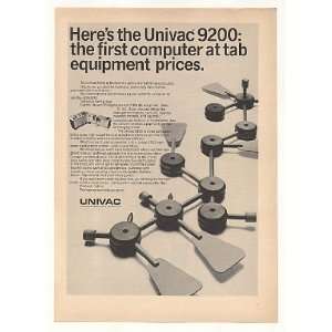  1966 Univac 9200 Computer Tab Equipment Prices Print Ad 