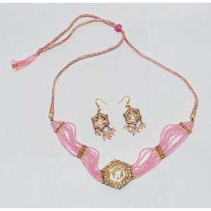  Awsome Lakh Lac Jewelry Necklace & Earring Set with 