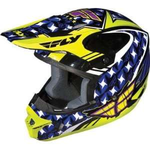  Fly Racing Kinetic Helmet, Purple/Yellow/Black Flash, Size 
