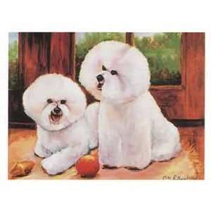  Bichon Frise Pair Notecards 