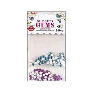  Darice Self Stick Gems 5mm Light Blue/Lavender 100pc (3 
