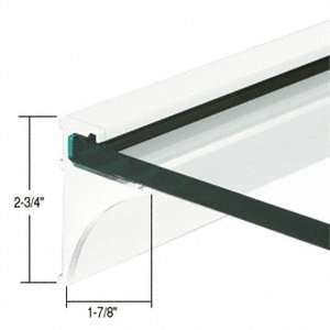   White 18 Aluminum Shelving Extrusion for 3/8 Glass