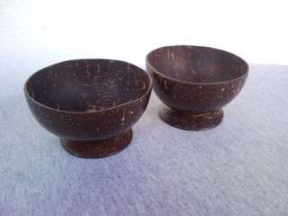 Coconut Shell Small Round Bowl Hand Carved/Handmade Kitchenware Set 