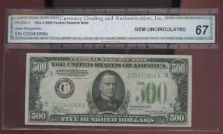 The high denomination bills were issued in a small size in 1929, along 