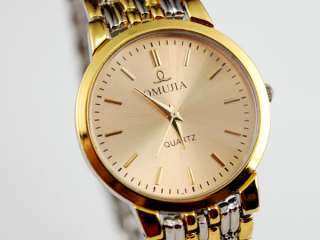   Gold man Watch quartz Wrist Watches bracelet bangle clock hour  