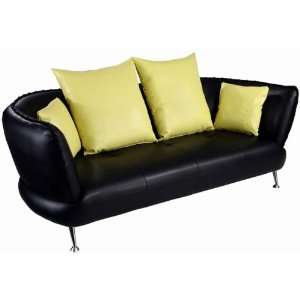   Collection Modern Sofa W/ Accent Yellow Pillows Furniture & Decor