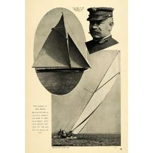  1914 Print Americas Cup Defiance Boat Captain Howell 