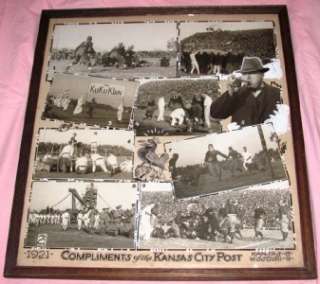 Rare Phog Allen Owned 1921 Kansas Missouri Border War Football Framed 