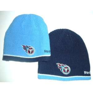   Titans Reebok Reversible Blue/Lt. Blue Waffle Beanie 