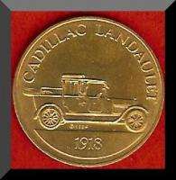 Franklin Mint Antique Car Token 1918 CADILLAC LANDAULET  