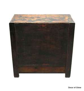 200 Years Chinese Antique Painted Cabinet Chest W12 010  