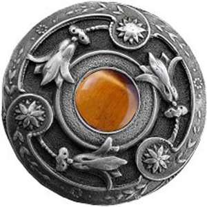 Notting Hill DH Jeweled Lily/Tiger Eye (NHK161 AP TE)   Antique Pewter