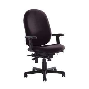  Izzy Performa2 Chair, High Back, w/ Arms (Black Fabric 