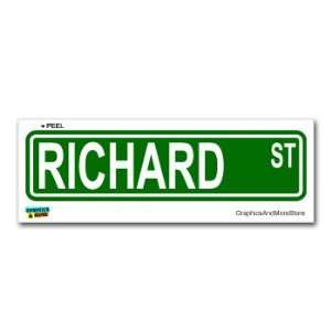 Richard Street Road Sign   8.25 X 2.0 Size   Name Window Bumper 