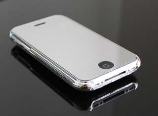 iPhone 3G 3GS Case Cover Chrome Silver + MIRROR SCREEN  