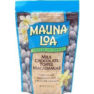 Mauna Loa Milk Chocolate Toffee Macadamia Nuts, 11 Ounce Bag (Pack of 