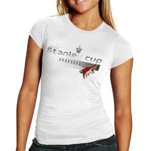   Hockey Phoenix Coyotes Ladies White Pearle 2010 Stanley Cup Playoffs T