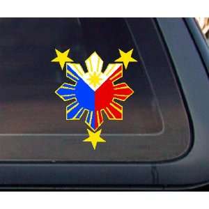Philippine Flag Sun Car Decal / Stickers