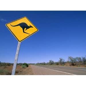  Kangaroo Road Sign, Flinders Range, South Australia, Australia 