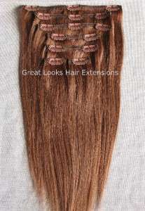   IN ON INDIAN REMY HUMAN HAIR EXTENSIONS #6 Light Reddish Brown  