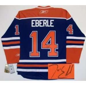 Jordan Eberle Edmonton Oilers Signed Jersey Real Rbk