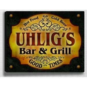  Uhligs Bar & Grill 14 x 11 Collectible Stretched 