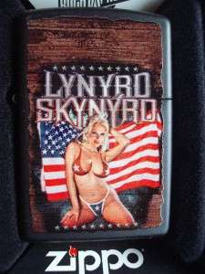 LYNYRD SKYNYRD ZIPPO LIGHTER MUSIC BAND SOUTHERN ROCK SEXY GIRL FLAG 