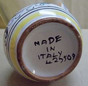 Deruta Ricco Deruta Creamer Signed Italian Pottery  