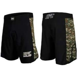  UFC Official Sports Army Camo MMA Fight Shorts   Black 