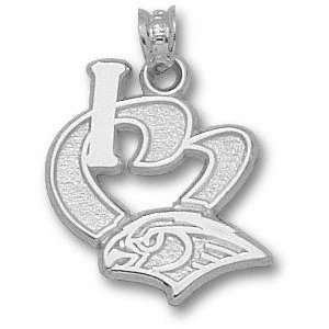  Atlanta Hawks Solid Sterling Silver I Heart Logo 3/4 