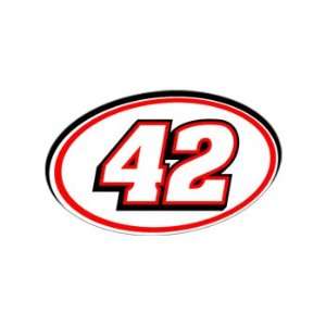  42 Number   Jersey Nascar Racing Window Bumper Sticker 
