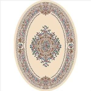 Signature Carved Aubusson Opal Oval Rug Size Oval 310 x 54 