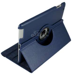 brand new dark blue leather case for apple ipad 2g