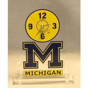  Michigan Wolverines M Desk Clock 