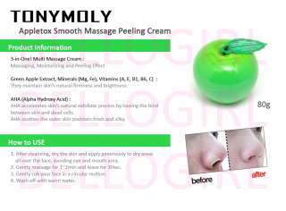 Tonymoly APPLETOX Smooth Massage Peeling Cream 80g BELLOGIRL  