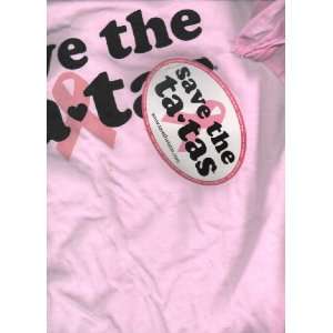  Save the Ta Tas Tee Shirt (Pink, 4XL) 