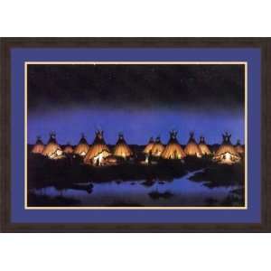  Night Fires by Jeanne Rager   Framed Artwork