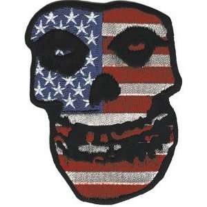  The Misfits Music Band Patch   USA Flag Diecut Skull Arts 