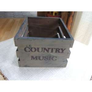  Country Music   Wooden Crate   Decorative Box for Storage 