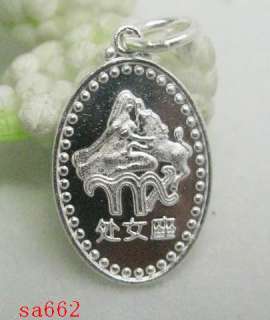 Charm Zodiac Astrology Dangle Bracelet Necklace Pendant Bead 925 