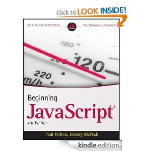 Beginning JavaScript Paul Wilton, Jeremy McPeak  Kindle 