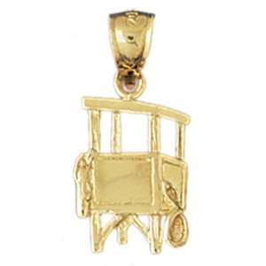  CleverEves 14K Gold Pendant Life Guard Tower 1.7   Gram(s 