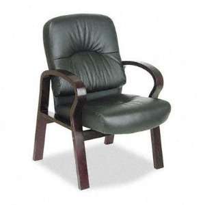  Office StarTM WD53353   Leather Guest Chair, Black 