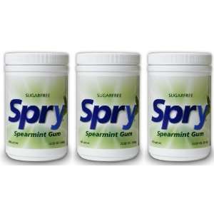  Spry 600ct Spearmint Xylitol Gum 3 PACK SAVINGS 