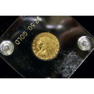   Dollars Gold Indieanhead Quarter Eagle Coin 