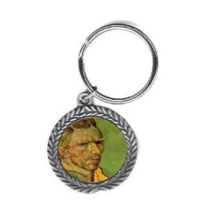   Self Portrait By Vincent Van Gogh Pewter Key Chain